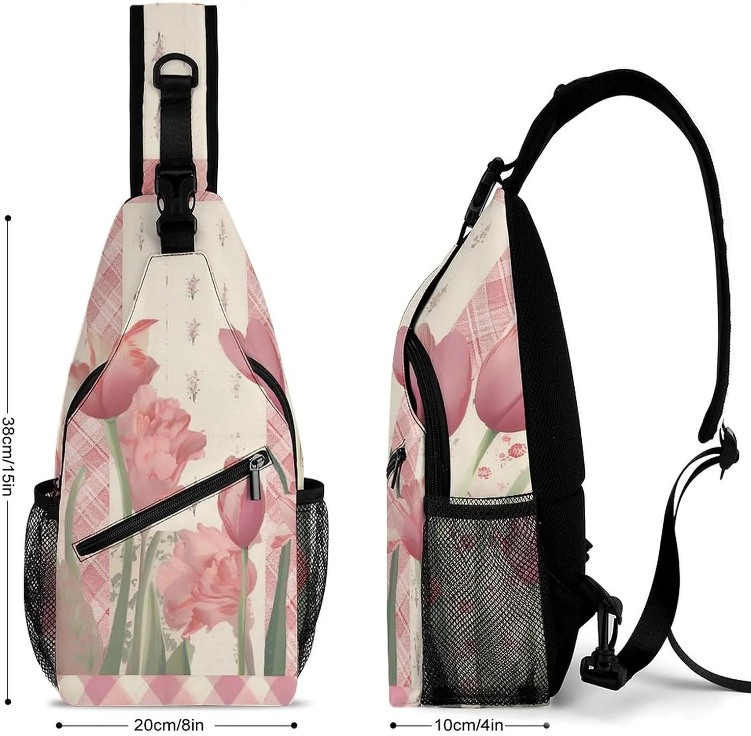 Sling Bag for Women Men Chest Bag Collage Style Daypack Fanny Pack Cross Body Bag for Traveling