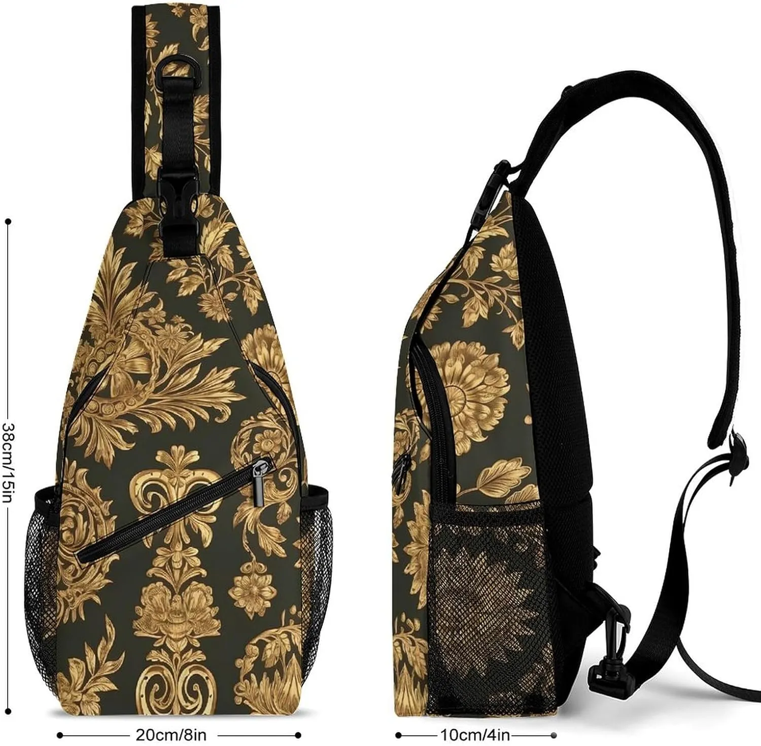 Sling Bag for Women Men Chest Bag Decorative Elements Daypack Fanny Pack Cross Body Bag for Traveling