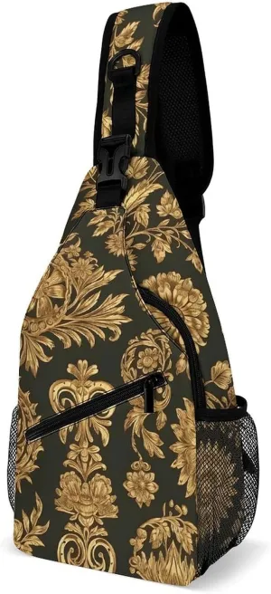 Sling Bag for Women Men Chest Bag Decorative Elements Daypack Fanny Pack Cross Body Bag for Traveling