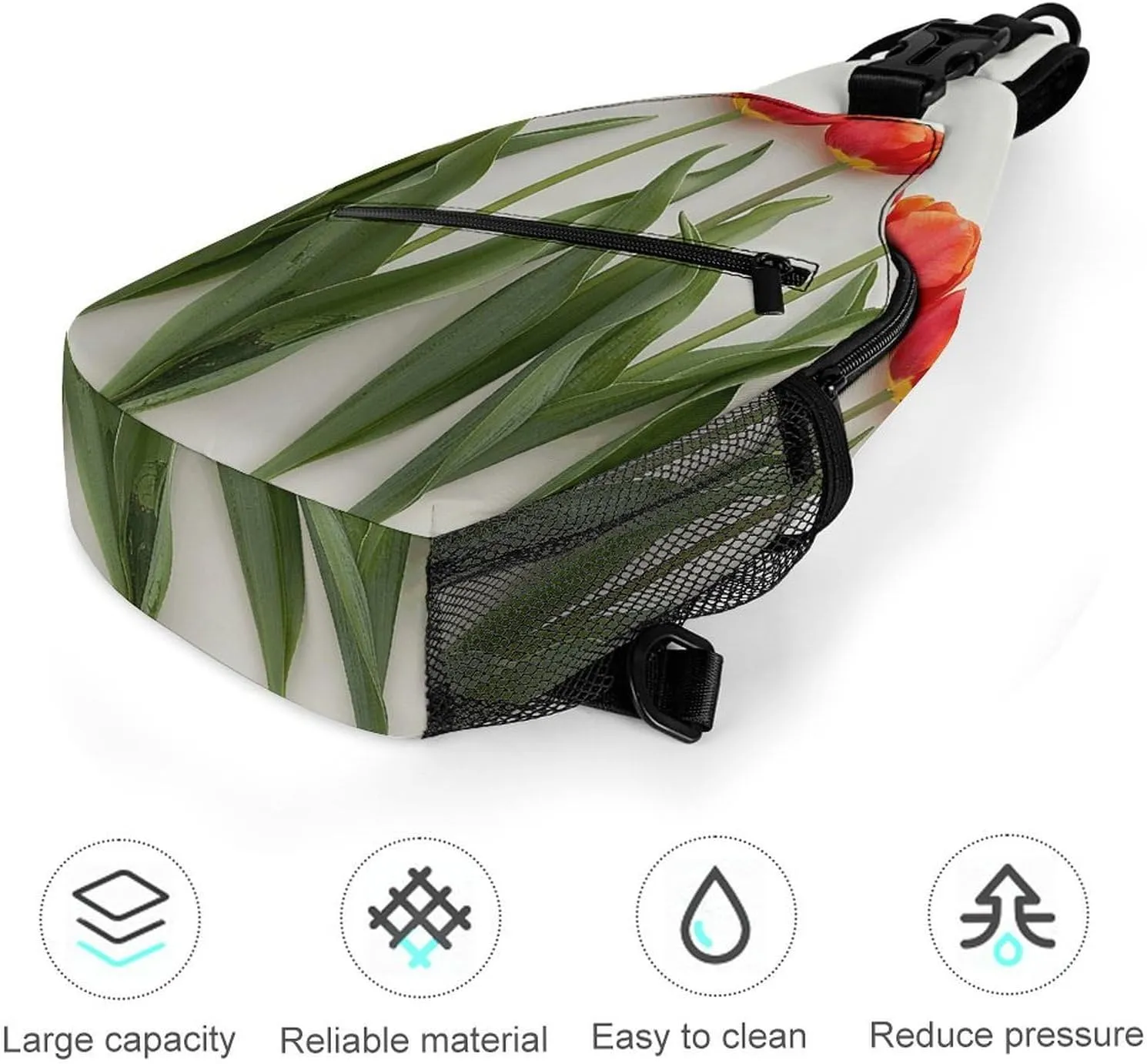 Sling Bag for Women Men Chest Bag Leaves And Stems Daypack Fanny Pack Cross Body Bag for Traveling