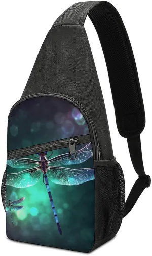Sling Bags Galaxy Dragonfly Crossbody Bag for Women Men Cross Body Bag for Travel Hiking Shopping
