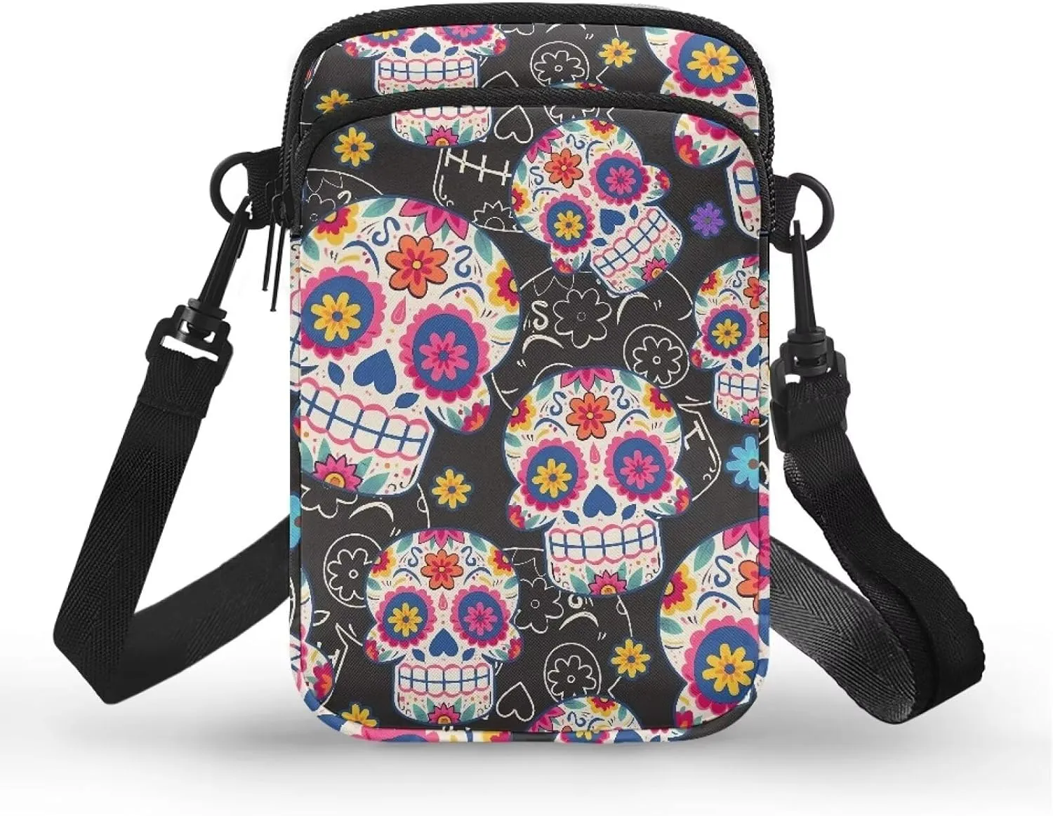 Small Crossbody Purse Butterfly Zipper Cell Phone Bag, Puppy Dog Print Mini Shoulder Purse Bags with Shoulder Strap