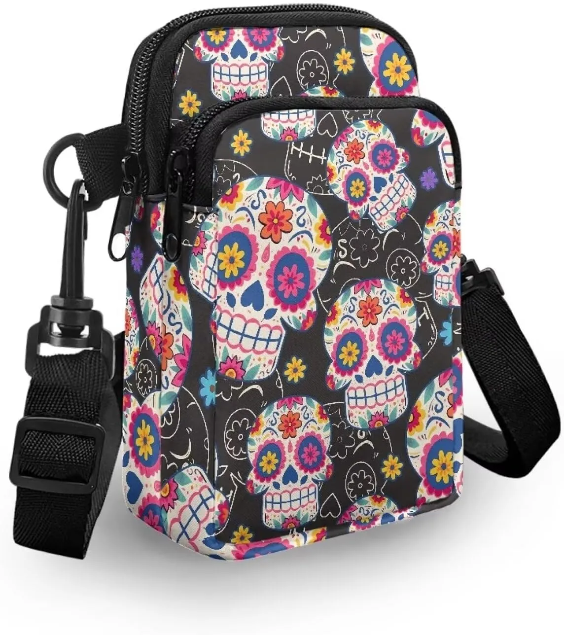 Small Crossbody Purse Butterfly Zipper Cell Phone Bag, Puppy Dog Print Mini Shoulder Purse Bags with Shoulder Strap