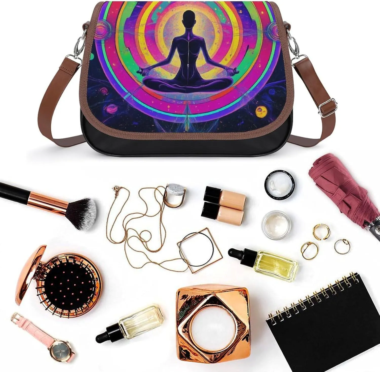 Small Crossbody Shoulder Purse for Women Men, Pu Leather Travel Purse Waterproof Cross Body Bags
