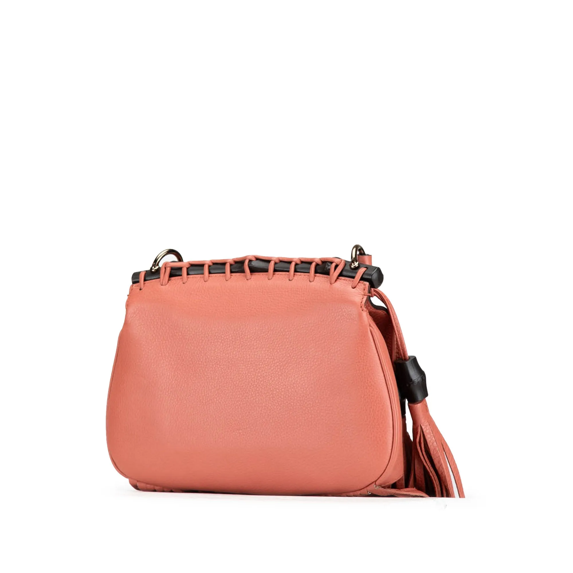 Small Leather Bamboo Nouveau Fringe Crossbody