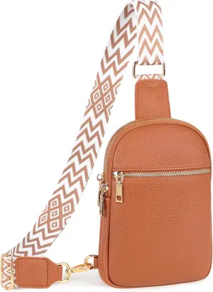 Small Sling Bag for Women Vegan Leather Crossbody Bags for Women Trendy Fanny Packs Chest Bag for Travel