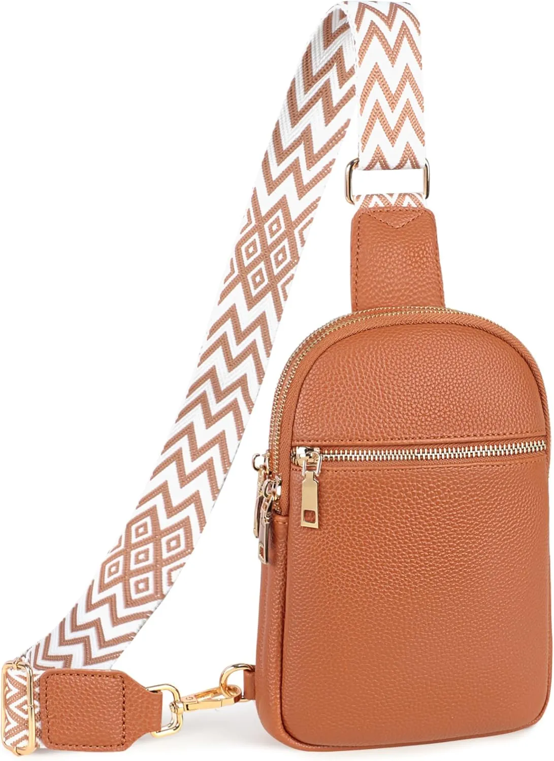 Small Sling Bag for Women Vegan Leather Crossbody Bags for Women Trendy Fanny Packs Chest Bag for Travel