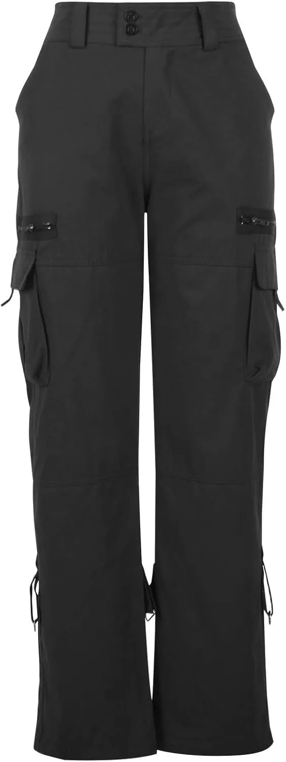 SMIDOW Baggy Parachute Pants for Women Low Rise Wide Leg Cargo Pant Military Army Combat Work Trousers with Pockets