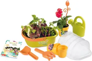 Smoby - Silence ça Pousse - Mini Greenhouse - Gardening Accessories Included - Carry Handle - Ages 5 and above - 870302 Green