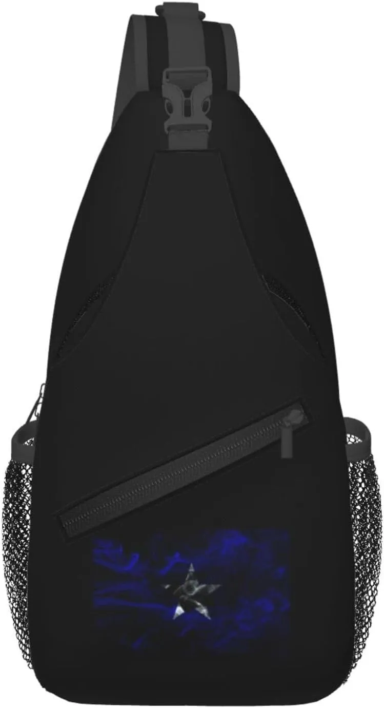 Smoke Bonnie Blue Flag Crossbody Bags For Women Men Chest Backpack Gym Shoulder Bag Travel Outdoor Sports Casual Crossbody Bags