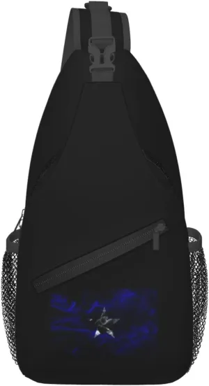 Smoke Bonnie Blue Flag Crossbody Bags For Women Men Chest Backpack Gym Shoulder Bag Travel Outdoor Sports Casual Crossbody Bags
