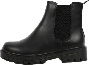 Soda Women's Faux Leather Round Toe Chelsea High Top Platform Ankle Boot