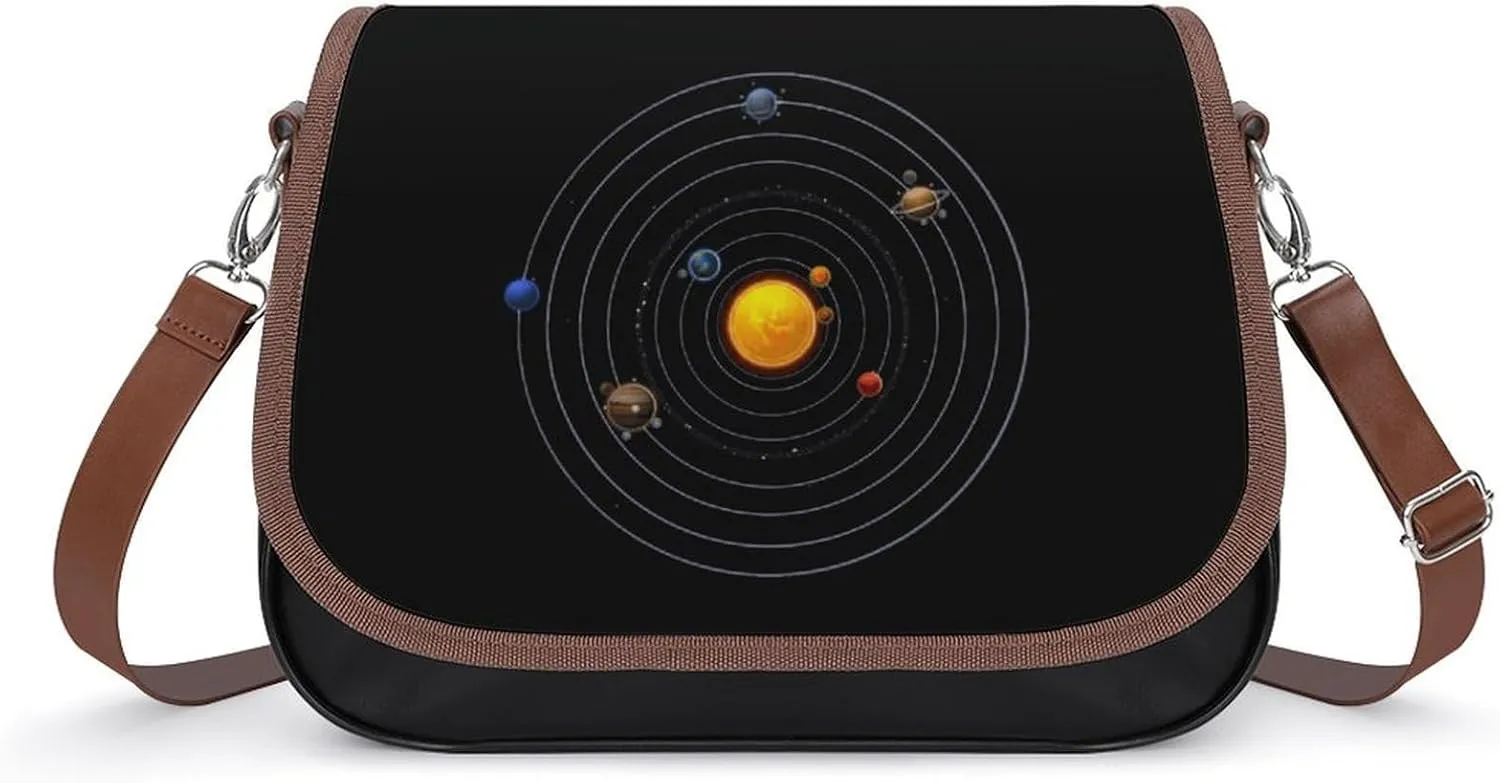 Solar System Planets Fashion Crossbody Bags Purses for Women Funny Printing Shoulder Handbags Gifts