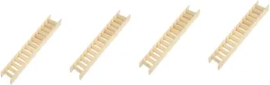 Sosoport 4pcs Mini Wooden Ladder for Dollhouse Decorative Garden Ornament Compact for Miniature Landscapes Realistic Design for Home