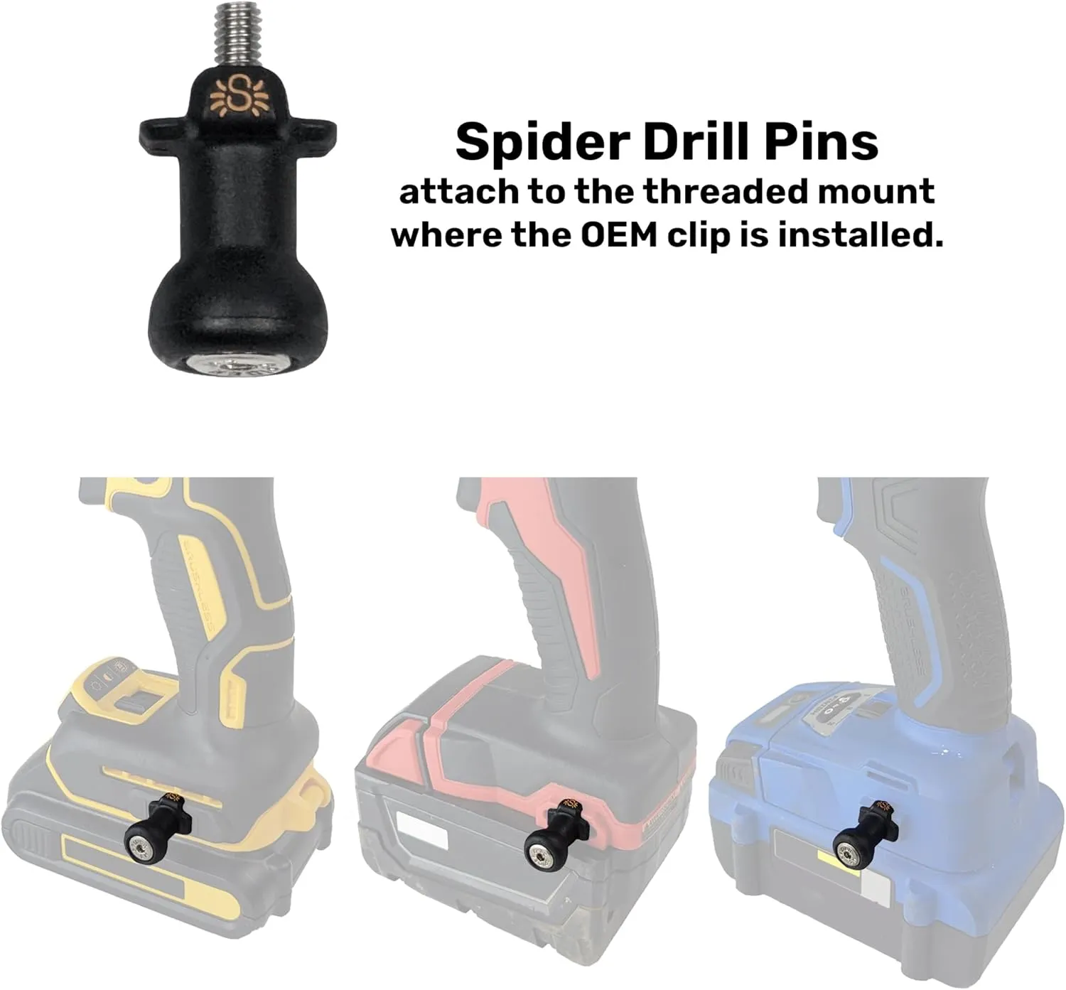Spider Tool Holster - Improve The Way You Carry Your Power Drill, Driver, Multitool, Pneumatic, Multi-Tool and More on Your Belt - Compatible With All Major Tool Brands