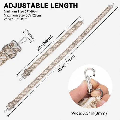 SPM2428 - Miss Lulu Stylish Adjustable Patterned Shoulder Strap for All Bag Types - Khaki