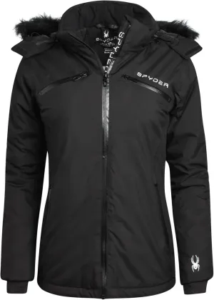 Spyder Women's Snow Jacket - Color Block Quilted Weatherproof Winter Ski Jacket for Women with Detachable Hood (Sizes: S-XL)