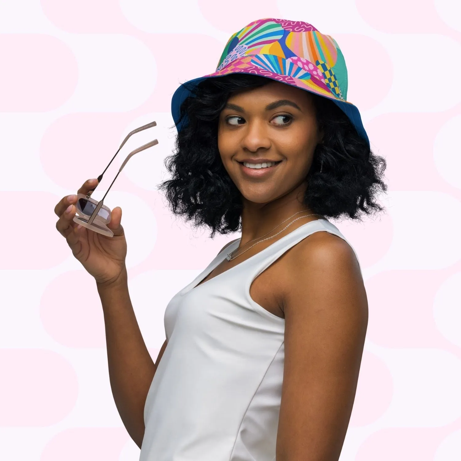 Squiggs and Stripes Reversible Bucket Hat