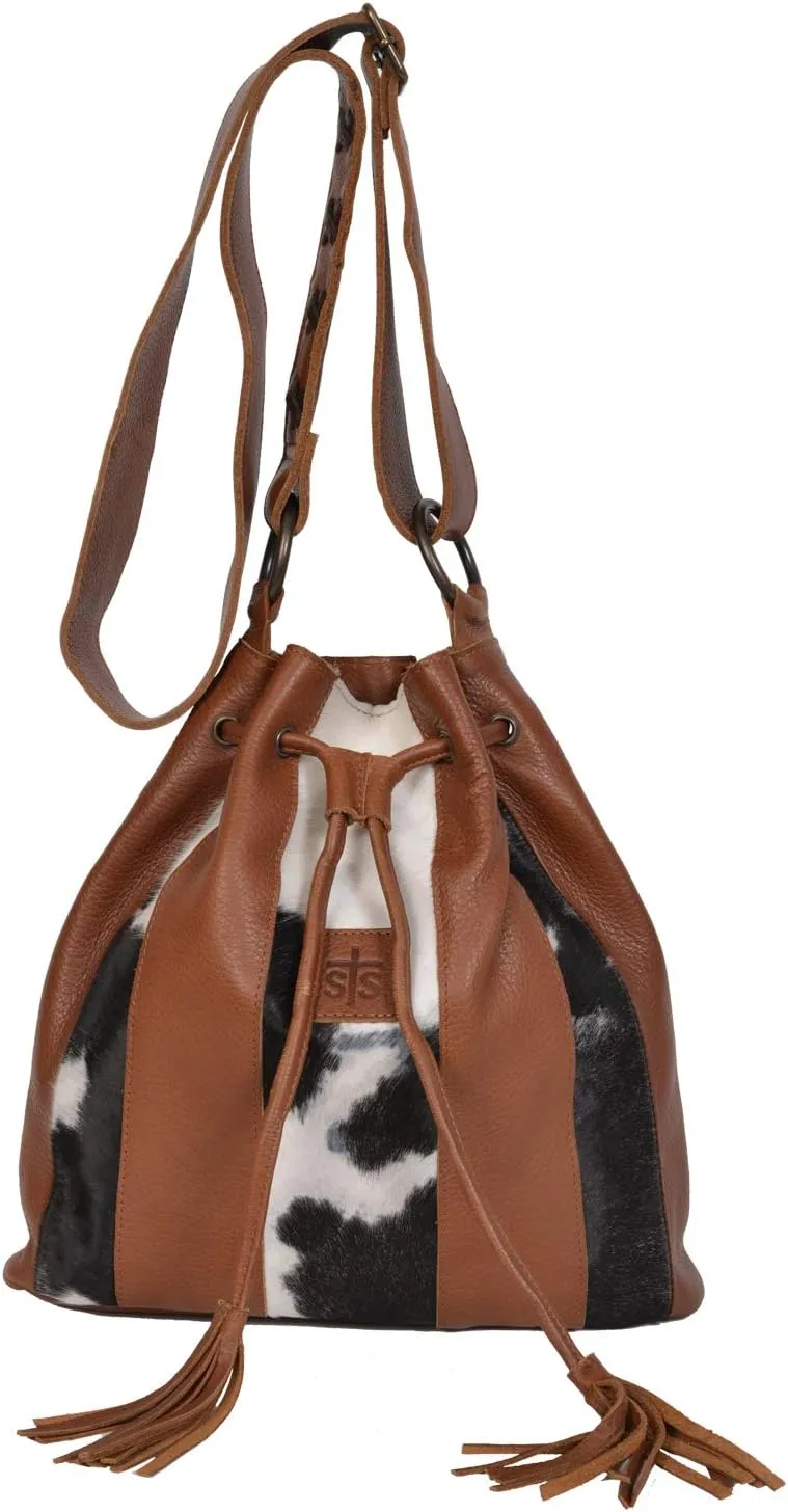 STS Ranchwear Cowhide Bucket Bag