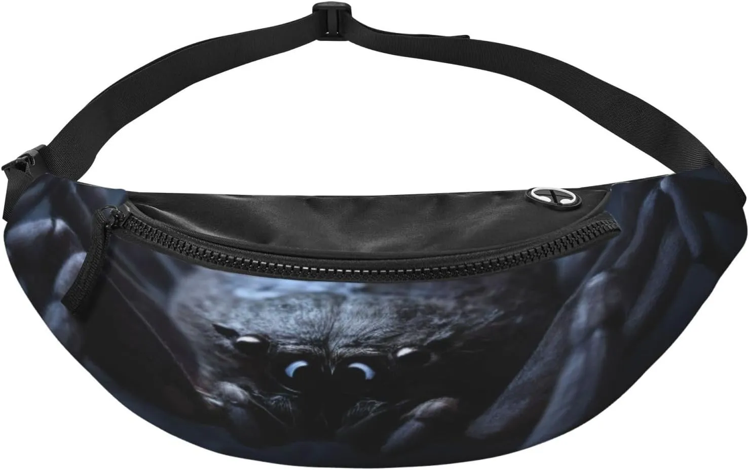 Stylish 3d Black Spider Bumbags Waist Fanny Pack For Women Ladies Men Lightweight Bum Bag With Zip Pockets Adjustable Belt For Dog Walking Running Cycling Hiking Outdoor Sport
