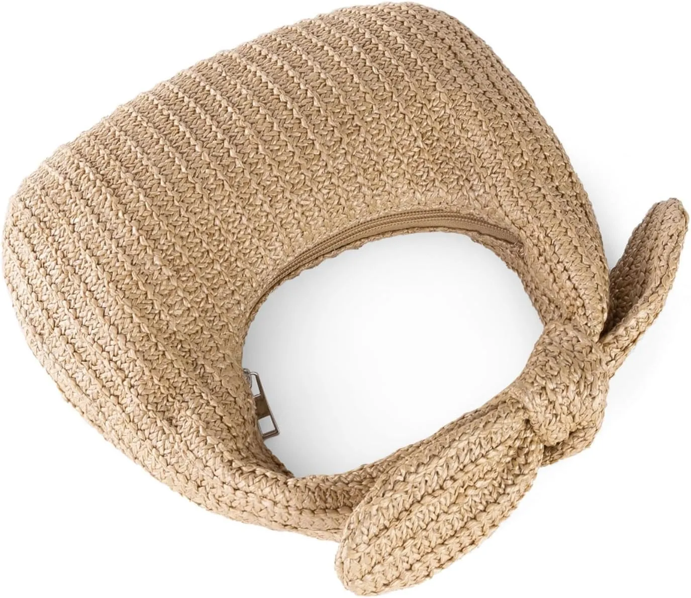Summer Clutch Purses Women 2025 Knot Bow Top Handle Straw Crescent Handbag Vacation Beach Wallets Casual Pouch