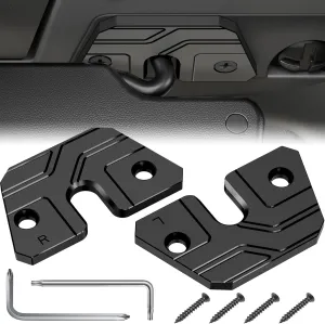 Sun Visor Repair Kit Compatible with Jeep WranglerJK 2018,JL 2018-2023, Gladiator 2020-2023，2 Packs Jeep Visor Repair kit, Aluminum Black Sun Visor Repair Clips, Sun Visor Clip fix Replacement
