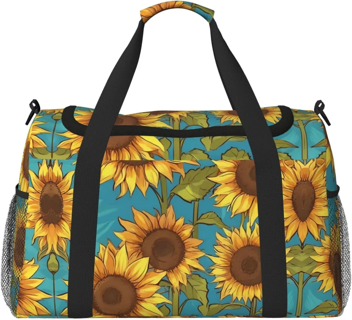 Sunflower print Weekender Overnight Carry On Bag Gym Luggage Bag Duffel Bag for Travel Women
