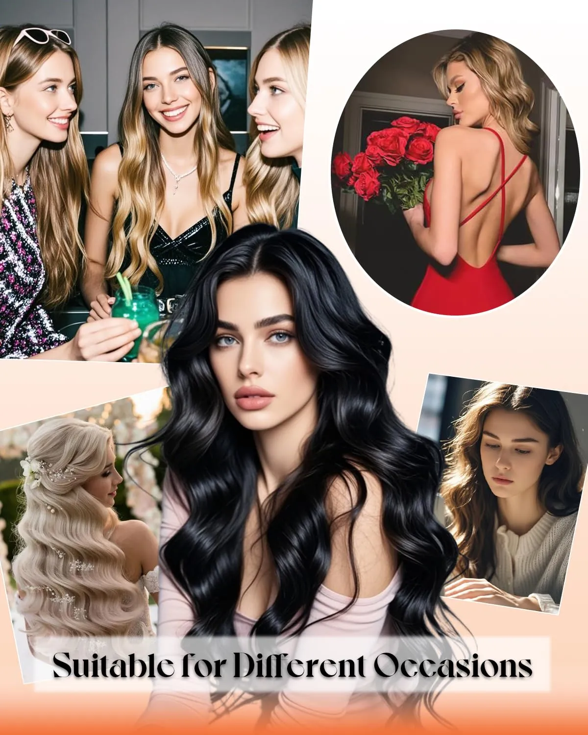 Sunny Hair Human Hair Weft Extensions Brown Sew in Hair Extensions Real Human Hair Ombre Dark Brown Roots Medium Balayage Weft Hair Extensions Remy Hair for Short Hair 70g 12 Inch