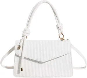 SweatyRocks Women's Tote Handbag Small Textured Knot Strap Crossbody Purse
