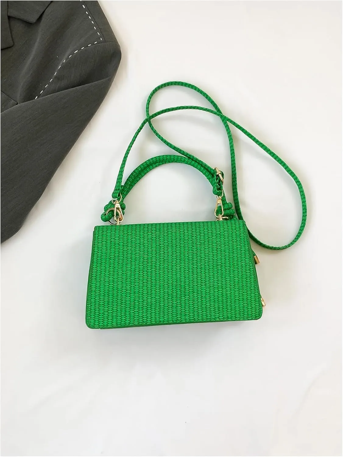 SweatyRocks Women's Tote Handbag Small Textured Knot Strap Crossbody Purse