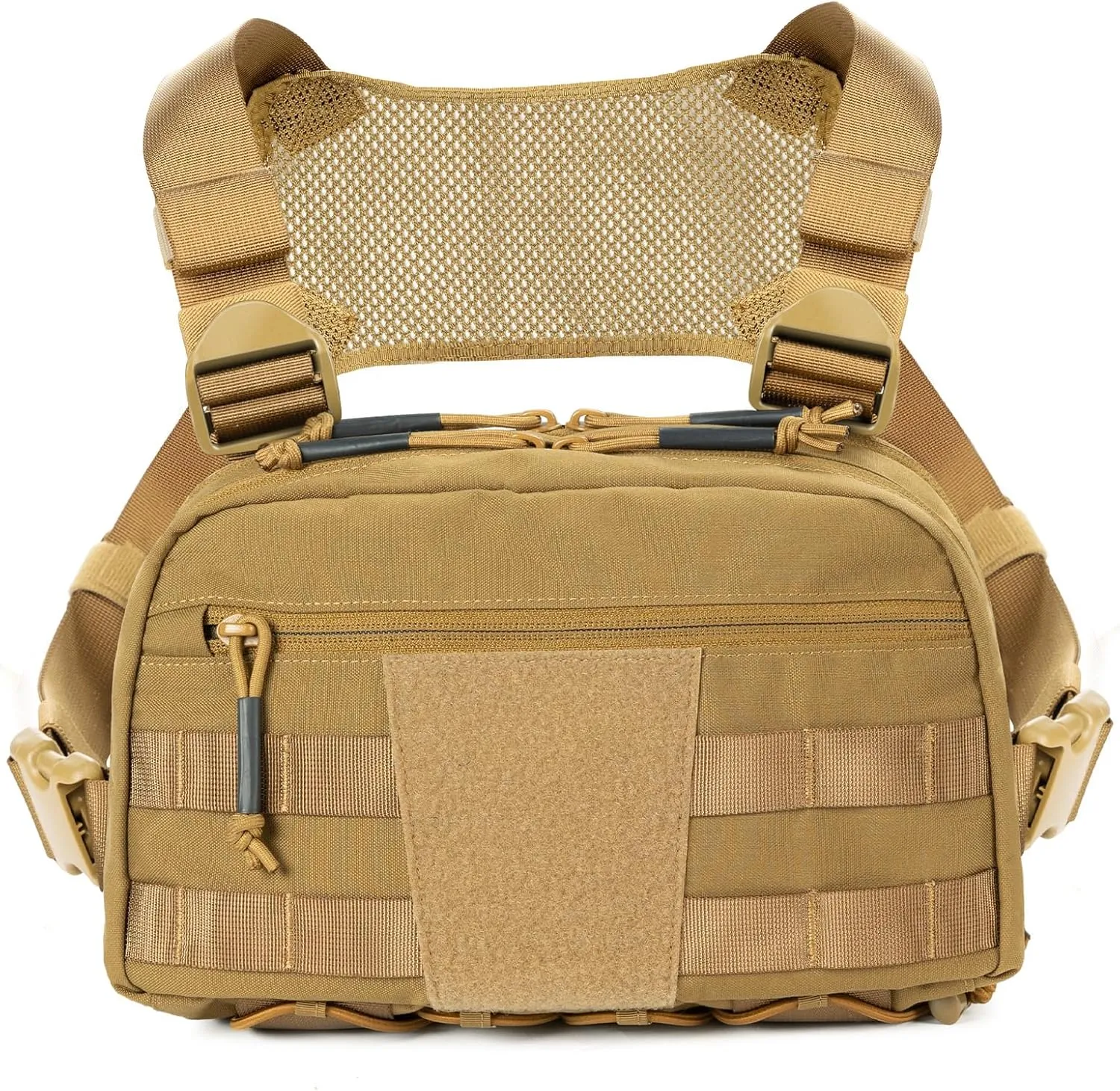Tactical Chest Pack Bag Molle EDC Pouch Bag with CCW Compartment Adjustable Strap Workouts Fishing Hunting