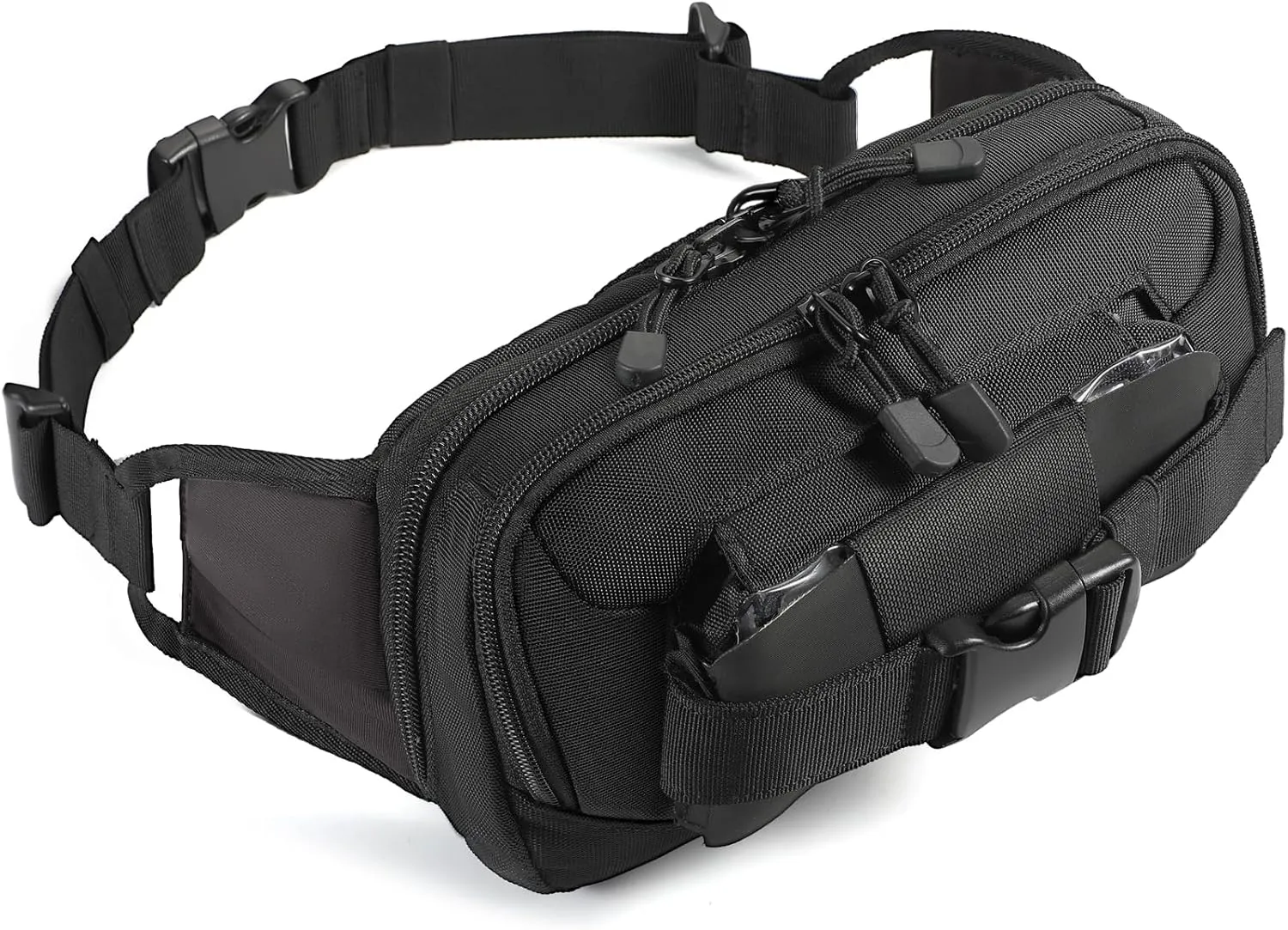 Tactical Fanny Pack for Concealed Carry Sling Bag CCW Crossbody Waist Bag for Men&Women EDC Gear with Adjustable Strap (Black)