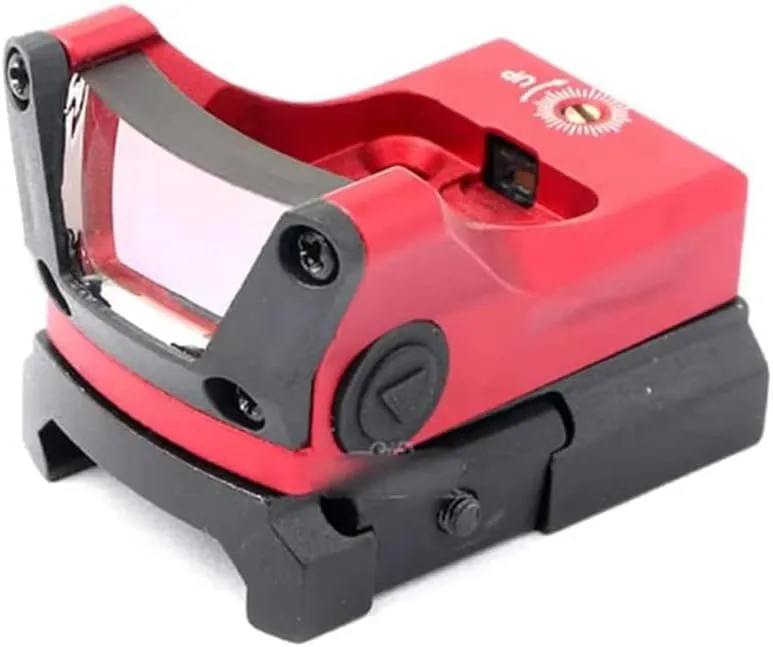 Tactical Reflex Red Dot Sight, with Pistol Optic Base Mount Plate & 20mm Rail Mount, Top Open-emitter Rapid Fire Scope