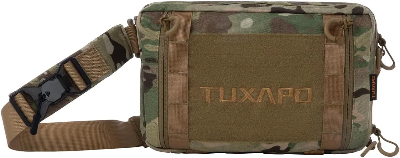 Tactical Shoulder Bag - Small Military Tactical Sling Backpack, Nylon EDC Bag for Hiking, Travel, & Everyday Use (CP Camo)