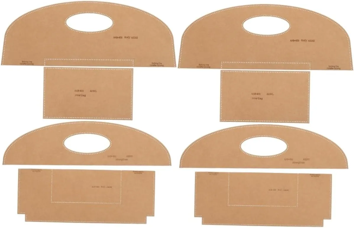 TEHAUX 2 Sets Handbag Production Templates Leather Craft Bag Patterns DIY Stencil Kit