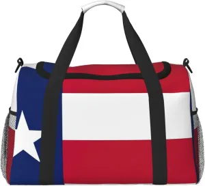 Texas State Flag print Weekender Overnight Carry On Bag Gym Luggage Bag Duffel Bag for Travel Women