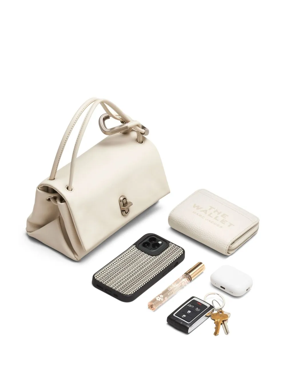 The dual bag mini leather handbag