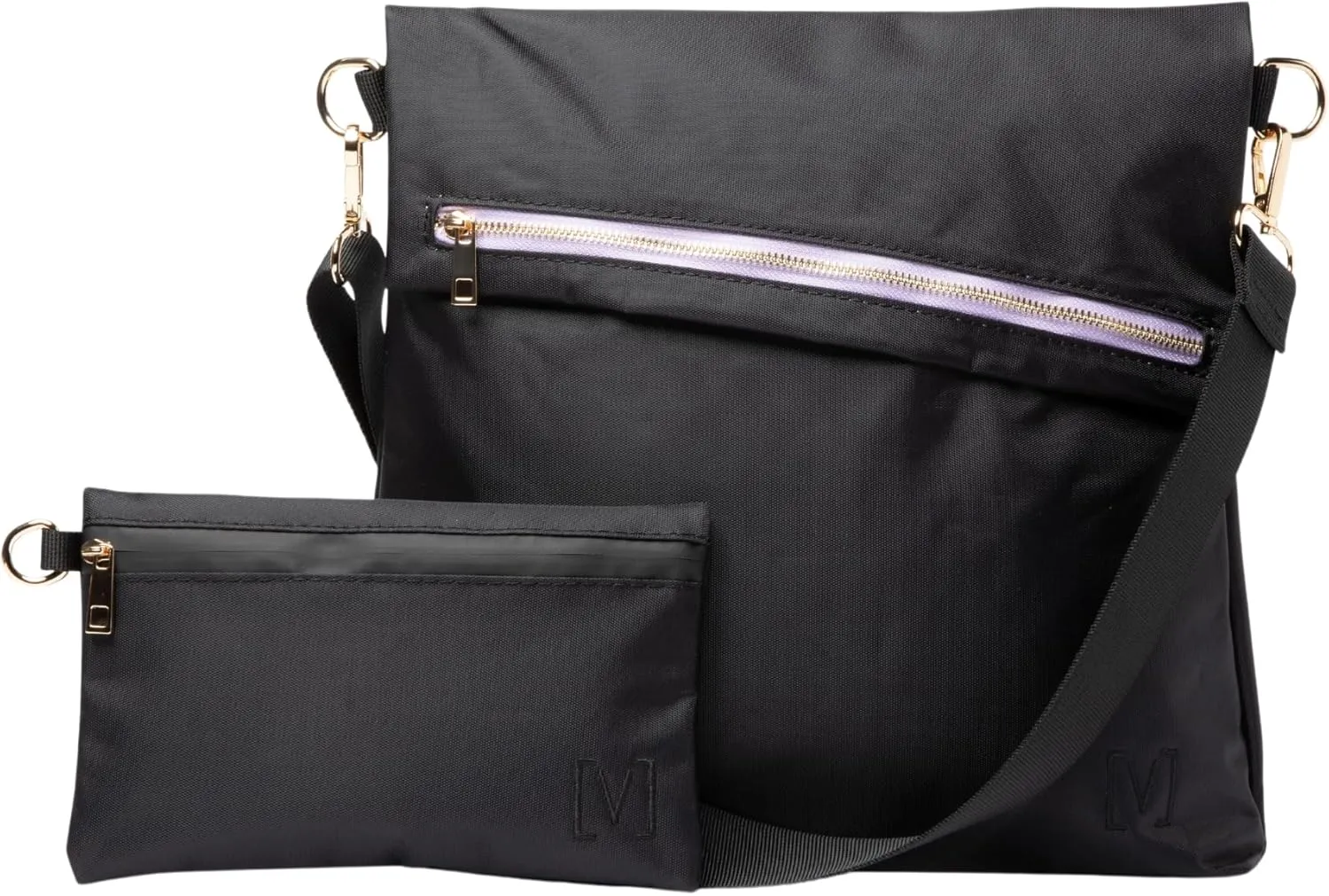 The Flora Smell-Proof Crossbody Nylon Purse w Removable Pouch - Flower-friendly bag w Sealed Zippers and Pockets for secrets