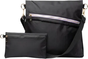The Flora Smell-Proof Crossbody Nylon Purse w Removable Pouch - Flower-friendly bag w Sealed Zippers and Pockets for secrets