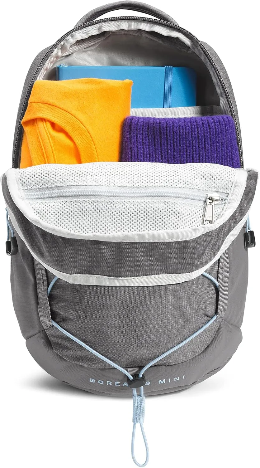 The North Face 10L Mini Borealis Laptop Backpack, Zinc Grey Dark Heather/Powder Blue, One Size
