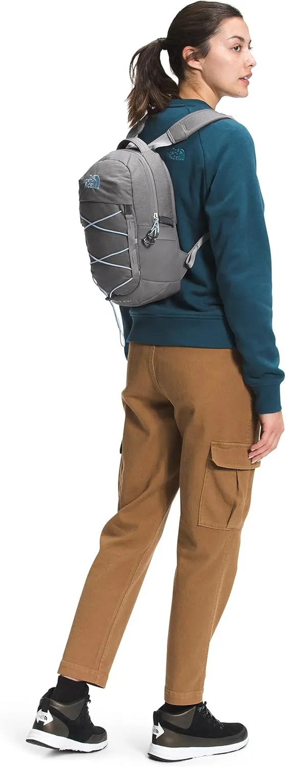 The North Face 10L Mini Borealis Laptop Backpack, Zinc Grey Dark Heather/Powder Blue, One Size