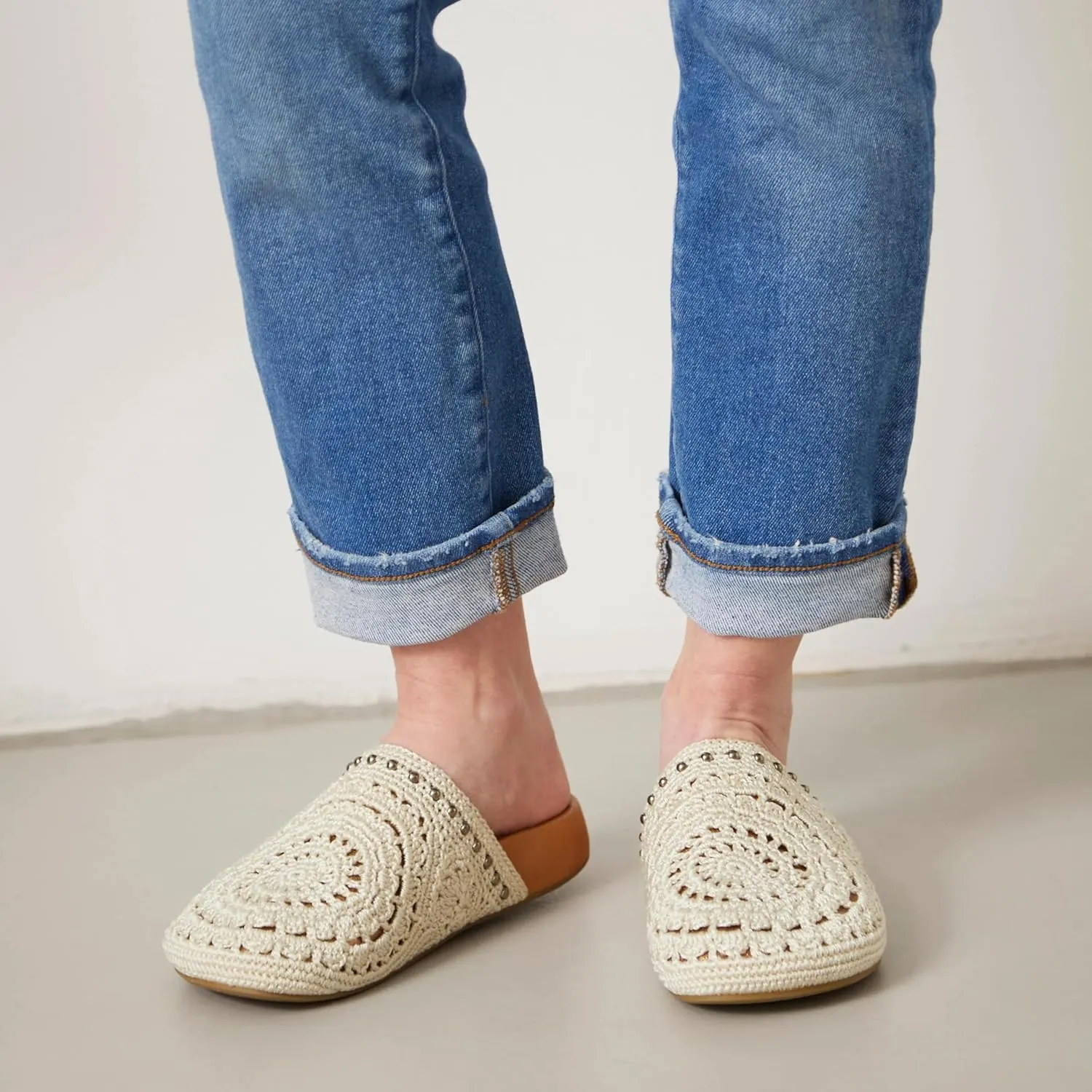 The Sak Bolinas Clog in Crochet and Leather, Slip On Entry