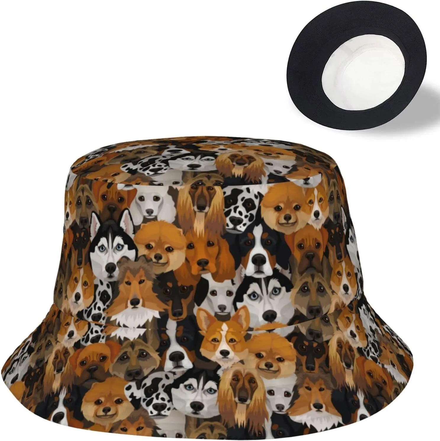 Tie Dye Deep Purple Bucket Hats for Women Summer Sun Beach Travel Cap Unisex Men Bucket Hat