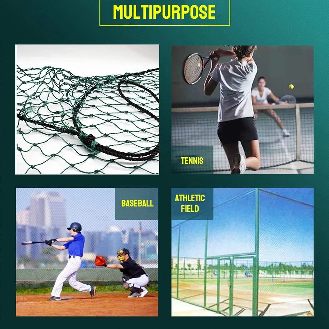 TNZMART Multifunction Baseball Practice Netting Sports Barrier Netting Baseball Backstop Net 10 x 3 Ft- 10x 30 Ft