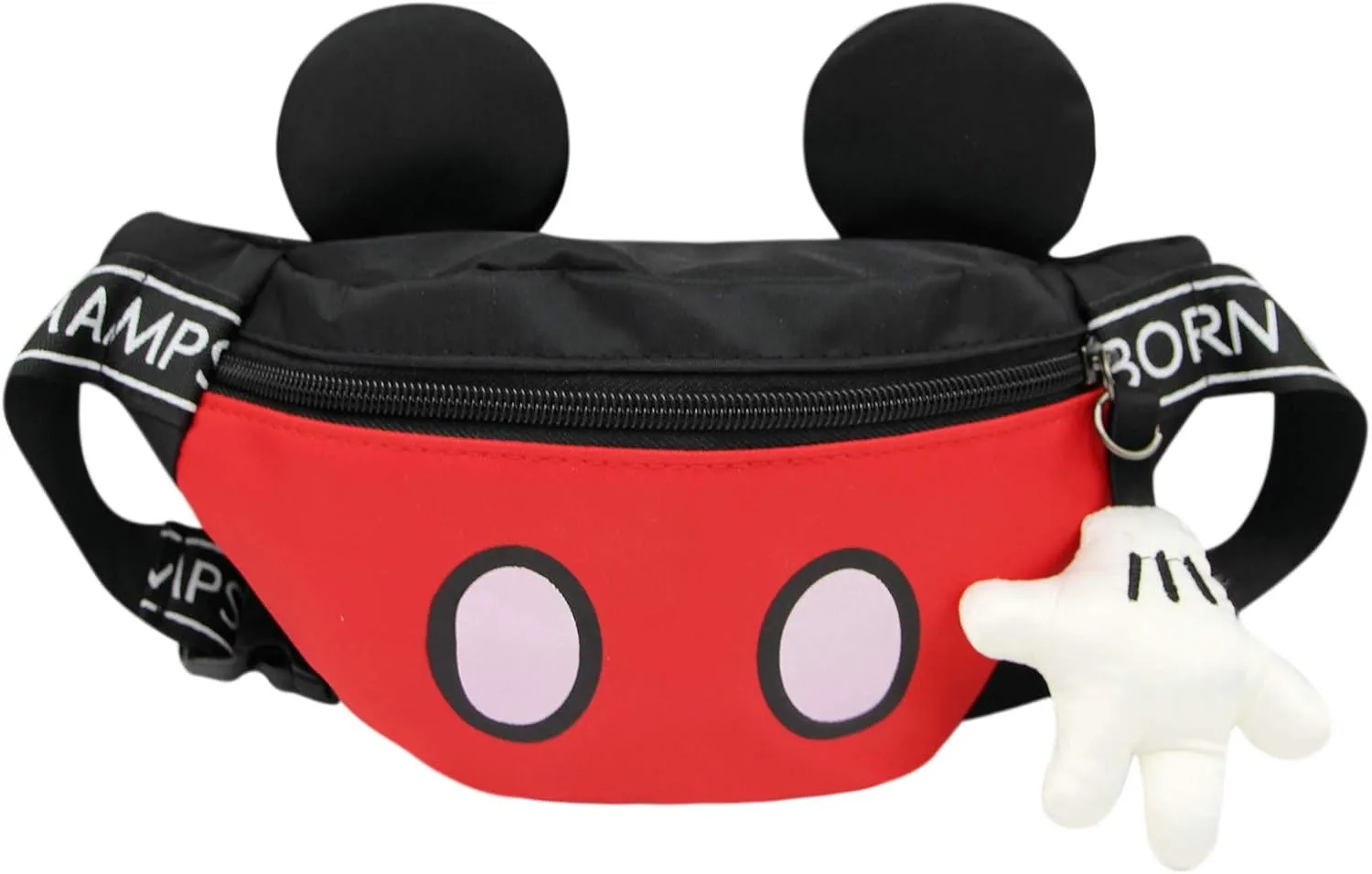 Toddlers Boys Girls Cartoon Fanny Pack Waist Pack Cute Canvas Crossbody Purse Handbag with Mouse Ears