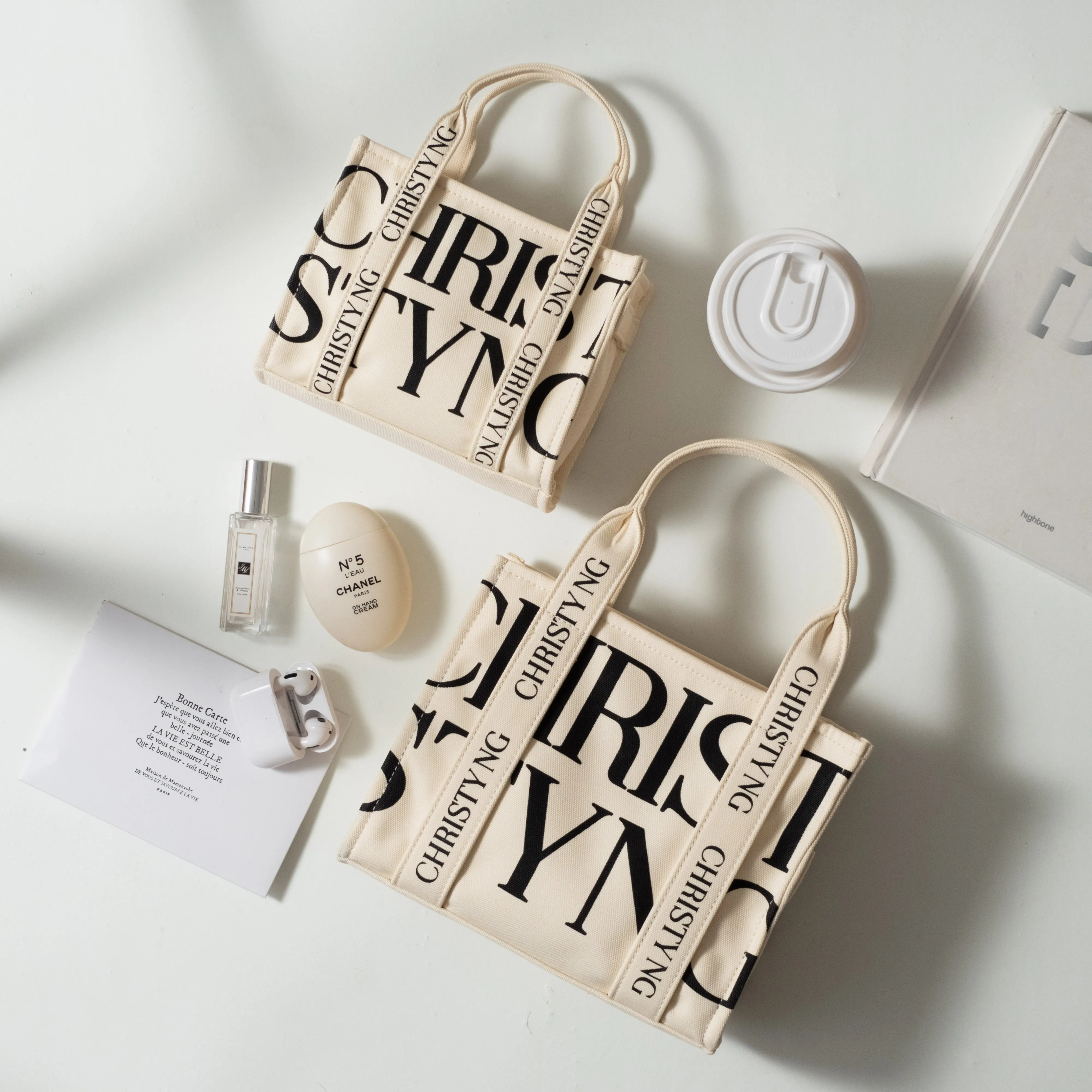 Tokyo Micro Print Tote Bag