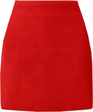 TONCHENGSD Women's High Waist Mini Skirt Wool Bodycon Pencil Mini Skirts