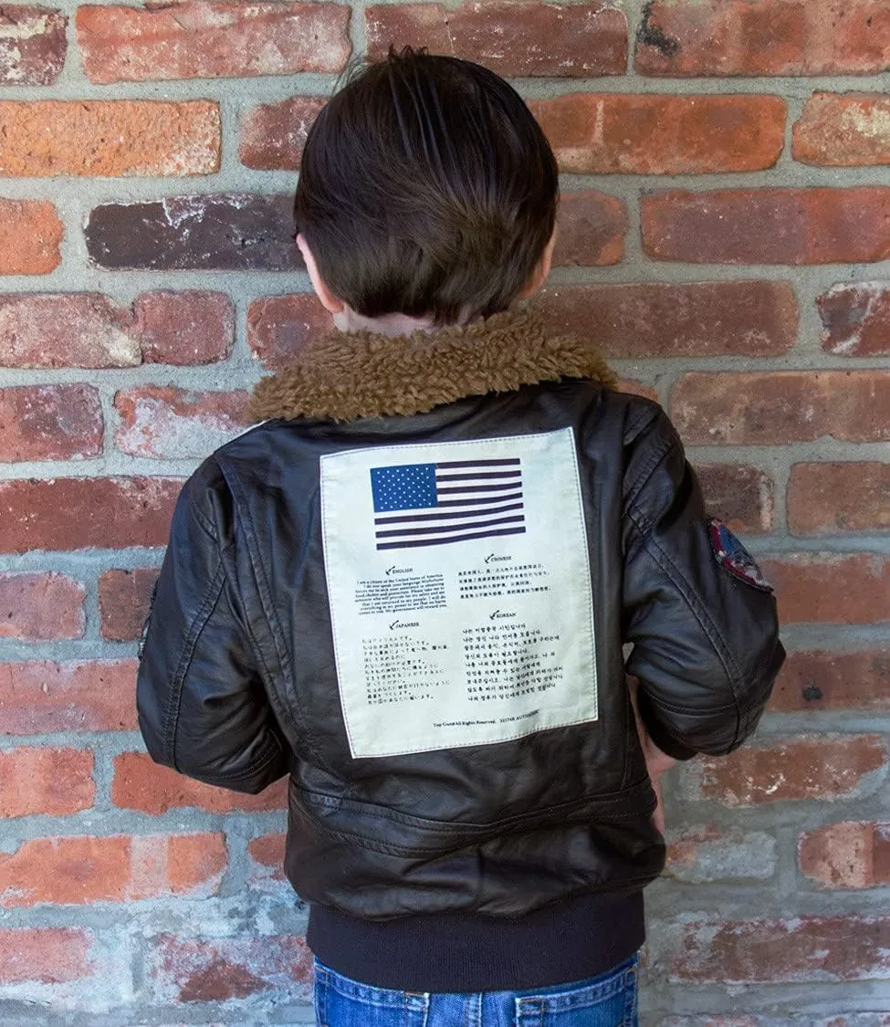 Top Gun® Kid's Vegan Leather Aviator Jacket