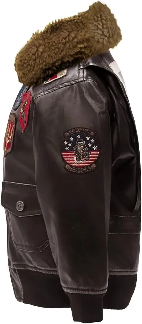 Top Gun® Kid's Vegan Leather Aviator Jacket