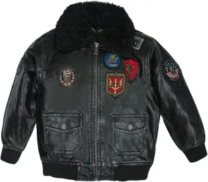 Top Gun® Kid's Vegan Leather Aviator Jacket